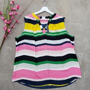 2X Tank Top Striped Violet + Claire NWT